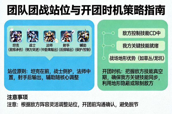 团队团战站位与开团时机策略指南图解
